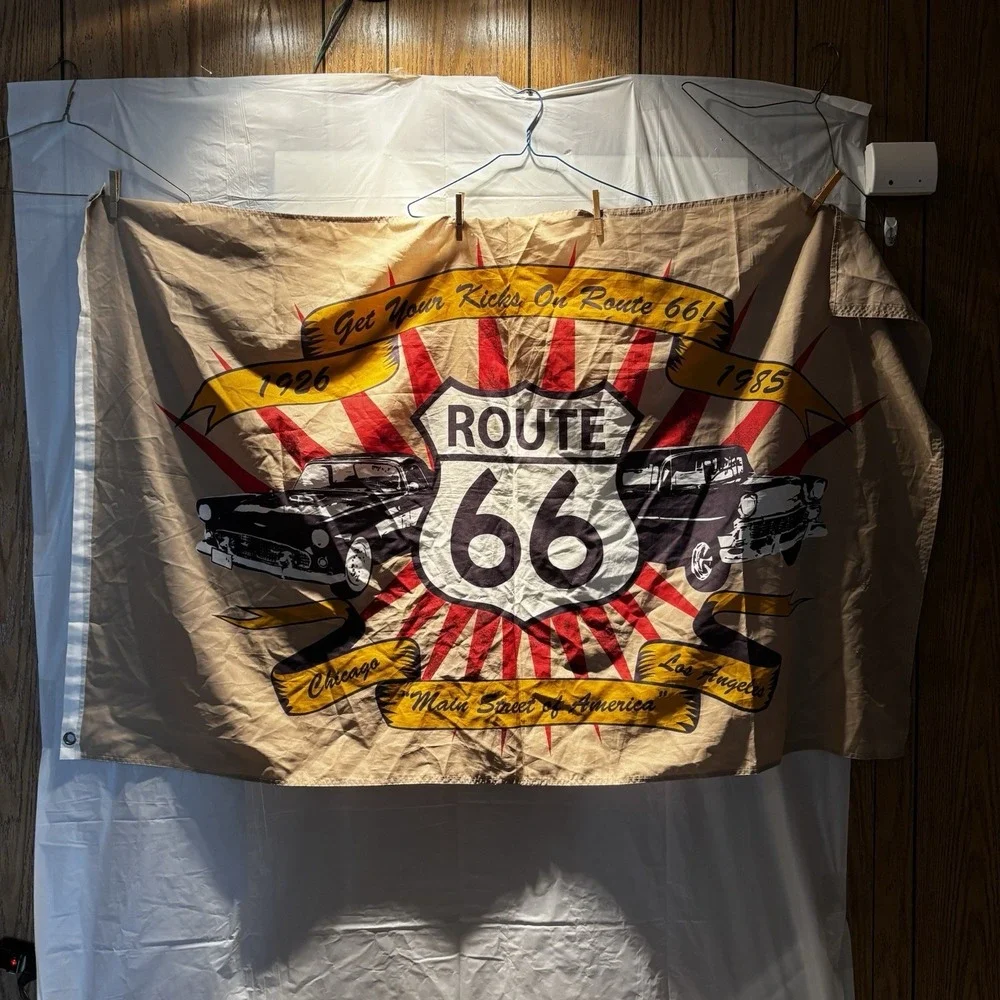 ROUTE 66 VINTAGE OLD CAR 3X5 FLAG #453 new banner sign wall hanging Decoration